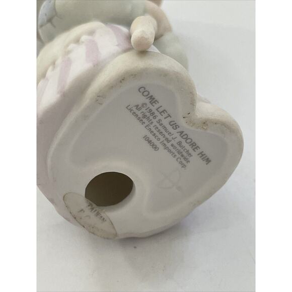 PRECIOUS MOMENTS NATIVITY 104000 SHEPHERD w/STAFF COME LET‎ US ADORE HIM 1986 - Picture 5 of 9